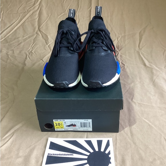 Adidas NMD R1 Black Lush Red 2015 S79168 Men's Size 10.5 - Picture 5 of 6